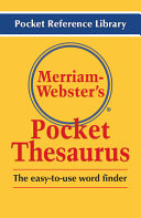 MERRIAM-WEBSTER'S POCKET THESAURUS