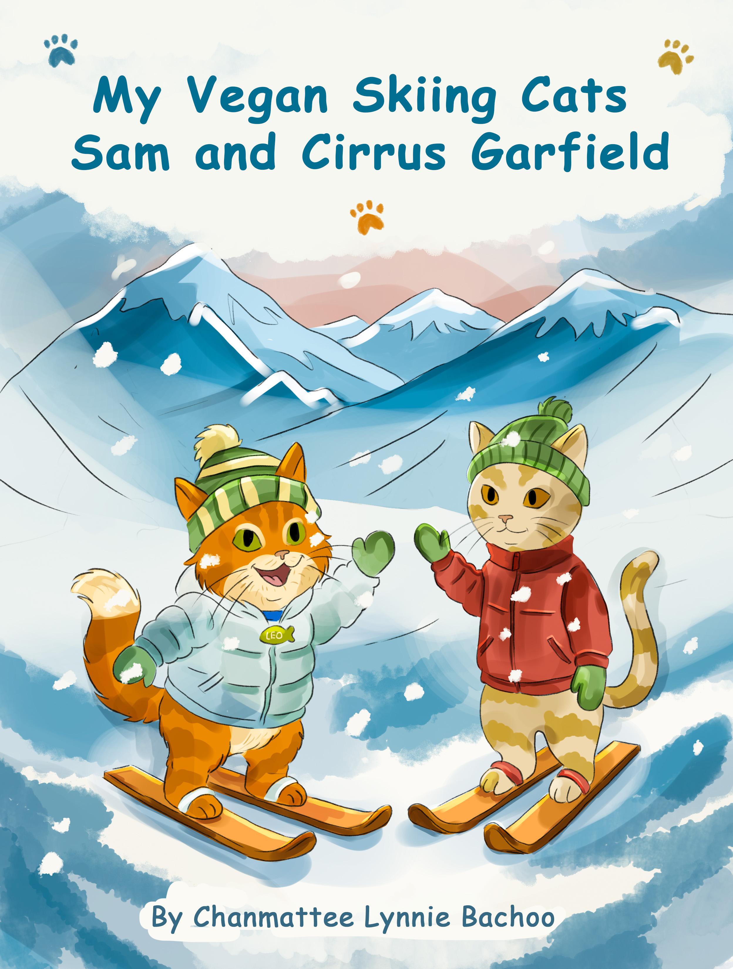 My Vegan Skiing Cats Sam and Cirrus Garfield