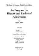 ESSAY ON THE HISTORY AND REALITY OF APPARITIONS, AN